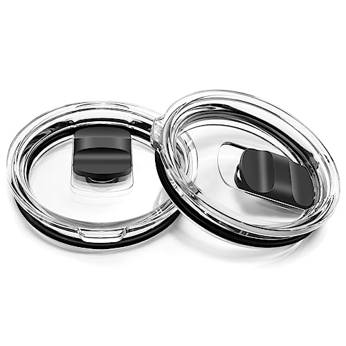 20 oz Tumbler Lid. Replacement Lids Compatible for YETI 20 oz Tumbler. 10/24 oz Mug and 10 oz Lowball. 2 Pack Travel Spill Proof Cup Lids Covers with Magnetic Slider Switch. BPA Free